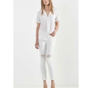 Current/Elliot white super high waist stiletto jeans size 29